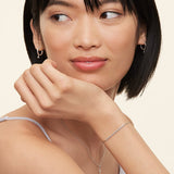 Diamond Drop Huggie Earrings — image 4