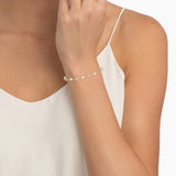 Athena Premium Akoya Cultured Pearl and Diamond Bracelet (1/4 ct. tw.) in yellow gold