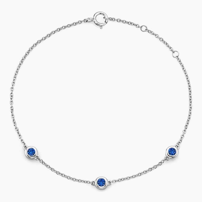 Three Diamond Bezel Bracelet (1/6 ct. tw.)