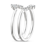 Lunette Nested Diamond Ring Stack in white gold