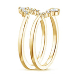 Lunette Nested Diamond Ring Stack in yellow gold