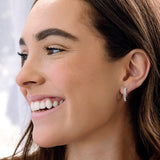 Baguette Diamond Cluster Hoop Earrings (1/4 ct. tw.) — image 2