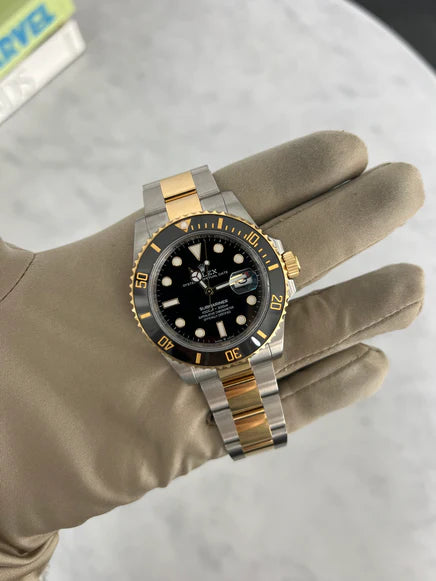 Rolex Submariner Date Two-Tone 18k Yellow Gold 41mm Black Dial Watch