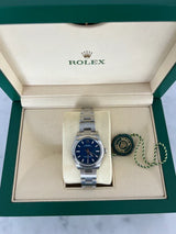 Rolex Oyster Perpetual 31mm Blue Dial Smooth Bezel Stainless Steel Watch