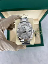 Rolex Datejust 41 Silver Dial Fluted Bezel Stainless Steel Oyster Bracelet 126334