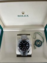 Rolex Datejust 41 Stainless Steel Black Stick Dial Jubilee Bracelet 126334