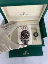 Rolex Datejust 41 Two-Tone Rose Gold Chocolate Dial Jubilee Bracelet Watch