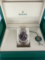Rolex Datejust 41 Two-Tone Rose Gold Chocolate Dial Jubilee Bracelet Watch