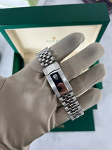 Rolex Datejust 41mm Stainless Steel Blue Stick Dial Fluted Bezel Jubilee Watch