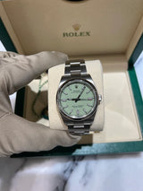 Rolex Oyster Perpetual 36 Stainless Steel Watch with Pistachio Green Dial