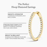 Small Perfect Hoop Lab Diamond Earrings — image 5