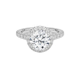 Sienna Halo Three-Quarter Coverage Diamond Engagement Ring