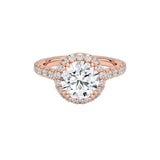 Sienna Halo Three-Quarter Coverage Diamond Engagement Ring