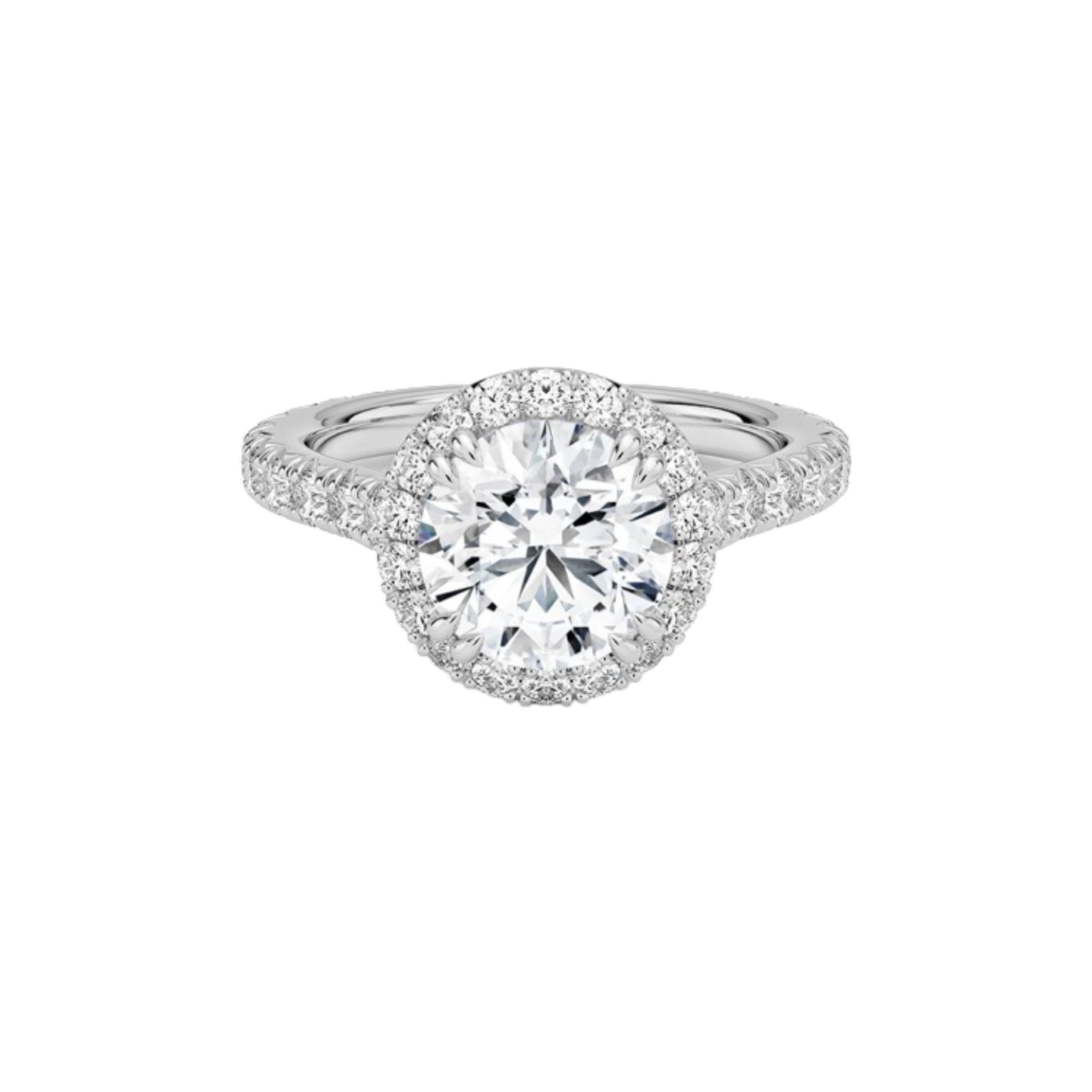 Sienna Halo Three-Quarter Coverage Diamond Engagement Ring