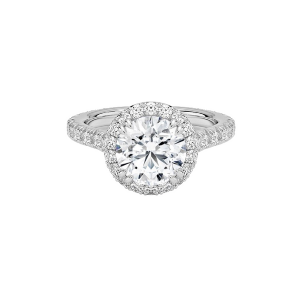 Sienna Halo Three-Quarter Coverage Diamond Engagement Ring