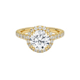 Sienna Halo Three-Quarter Coverage Diamond Engagement Ring